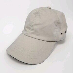 Khaki Hat Cap Basic Plain Strapback Adjustable Beige Tan Desert Golf Run